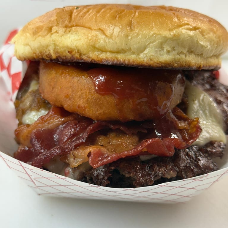 Indulge in Our Double Cheeseburger